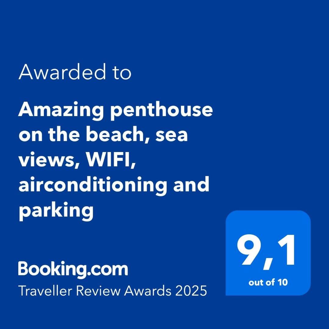 Amazing Penthouse On The Beach, Sea Views, Wifi, Airconditioning And Parking Torrevieja Exterior photo